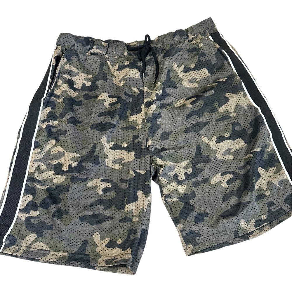 Cornerstore Bodega Basketball Shorts Mens Medium Camo NWT Mesh Cinch Tie Pockets